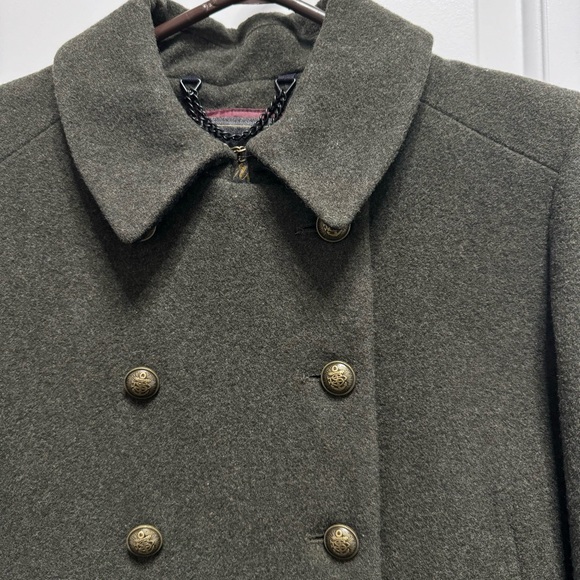 BNWOT Superdry wool peacoat is army green - size xs - Picture 7 of 13